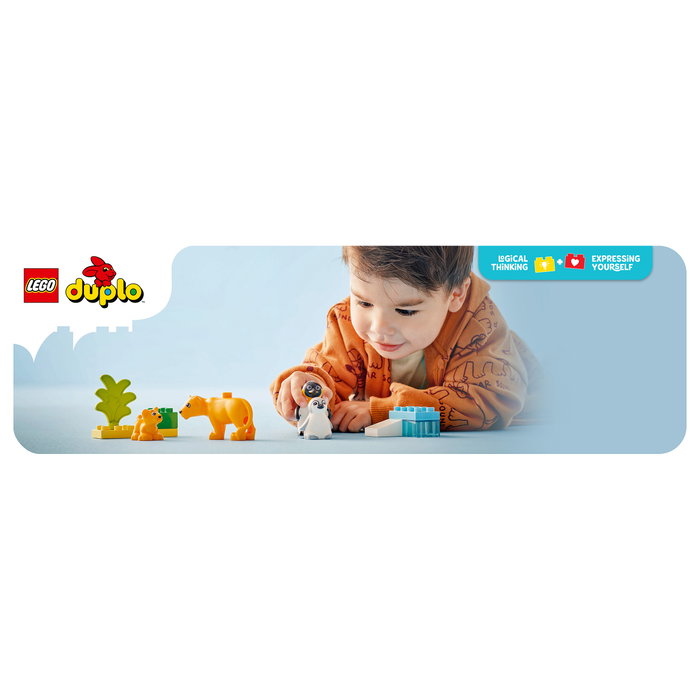 LEGO DUPLO Familias de la Fauna Salvaje: Pingüinos y Leones