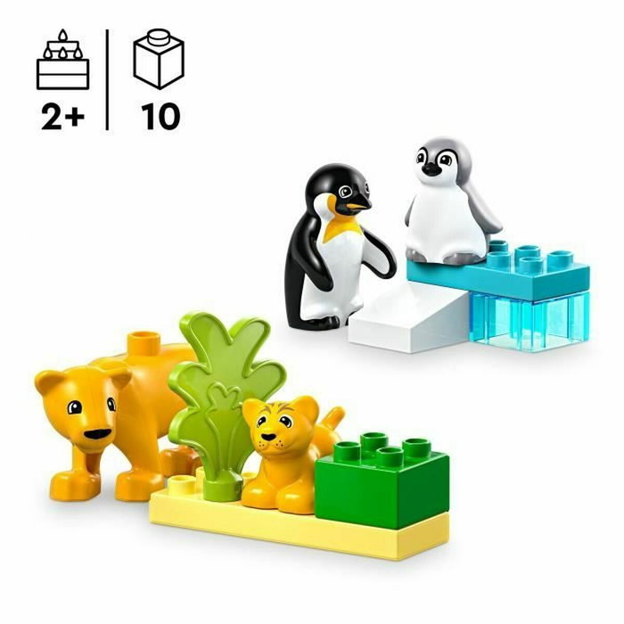 LEGO DUPLO Familias de la Fauna Salvaje: Pingüinos y Leones
