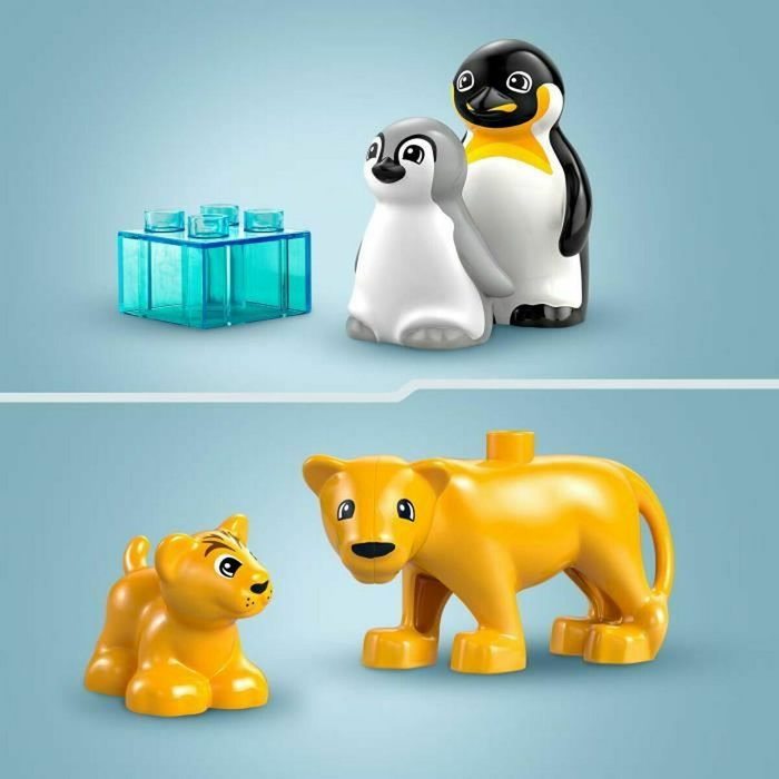 LEGO DUPLO Familias de la Fauna Salvaje: Pingüinos y Leones