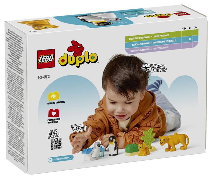 LEGO DUPLO Familias de la Fauna Salvaje: Pingüinos y Leones