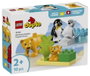 LEGO DUPLO Familias de la Fauna Salvaje: Pingüinos y Leones