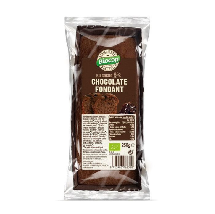 BIOCOP Bizcocho Fondant Chocolate 250g BIO BIOCOP Bizcocho Fondant Chocolate 250g BIO