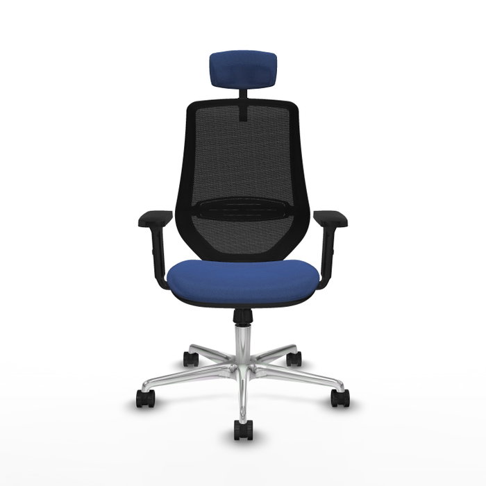PIQUERAS Y CRESPO Silla de oficina Mardos con mecanismo Sincro, Azul marino y Negro
