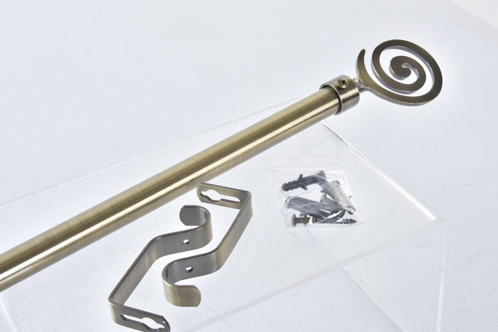 DKD Home Decor Barra Cortina Extensible Dorado Metal 16 x 16 x 160 cm (4 Unidades) Capacidad 16/19mm