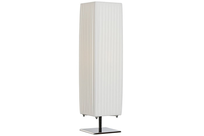 DKD Home Decor Lámpara de Sobremesa de Hierro con Pantalla Plisada Blanca