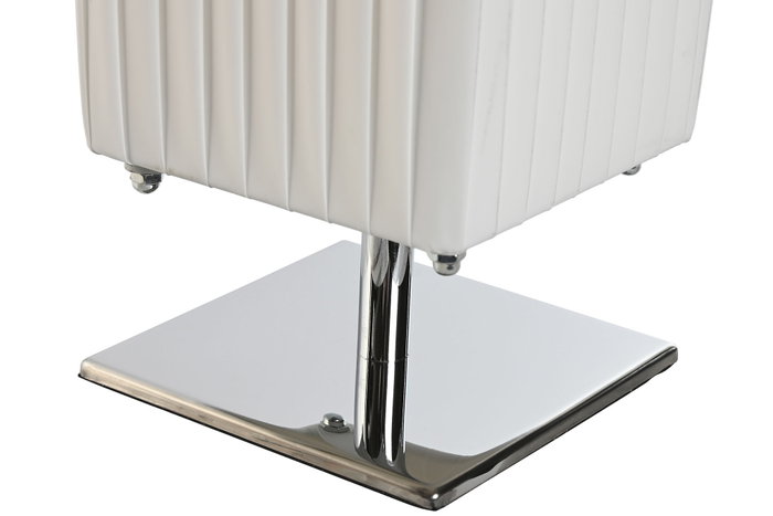 DKD Home Decor Lámpara de Sobremesa de Hierro con Pantalla Plisada Blanca