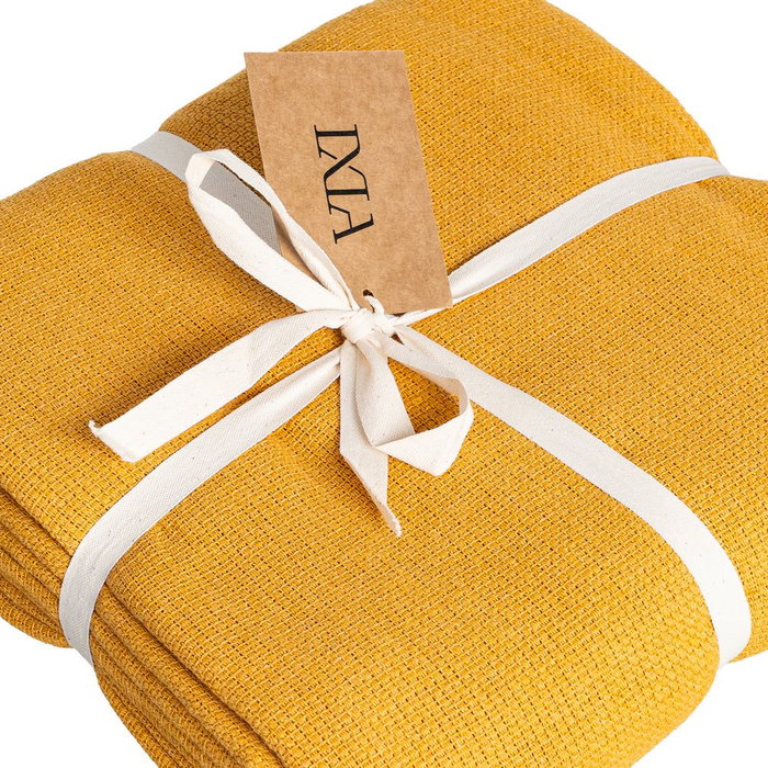 Colcha Ocre Algodón Textil/Hogar 280 X 260 cm Colcha Ocre Algodón Textil/Hogar 280 X 260 cm