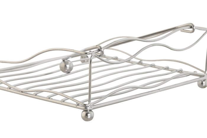 DKD Home Decor Servilletero de Metal Cromado Plateado DKD Home Decor Servilletero de Metal Cromado Plateado