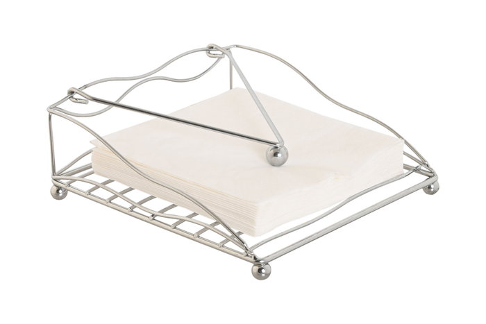 DKD Home Decor Servilletero de Metal Cromado Plateado DKD Home Decor Servilletero de Metal Cromado Plateado