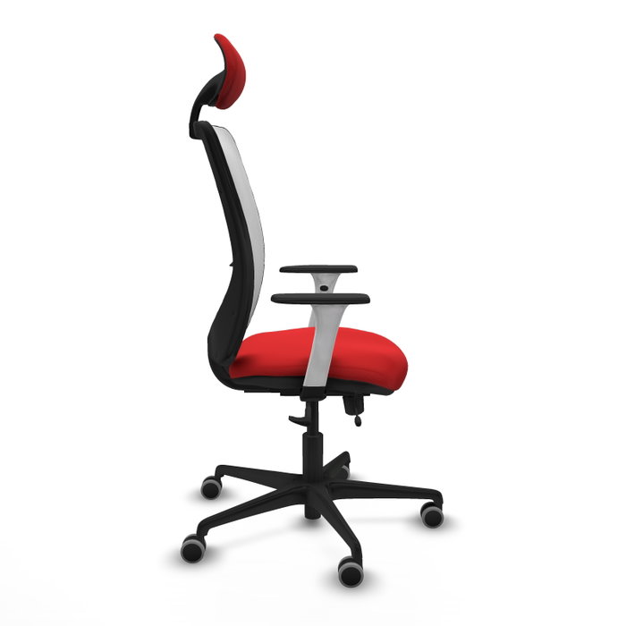 PIQUERAS Y CRESPO Silla de oficina Zulema Rojo/Blanco con mecanismo Sincro/Traslack PIQUERAS Y CRESPO Silla de oficina Zulema Rojo/Blanco con mecanismo Sincro/Traslack
