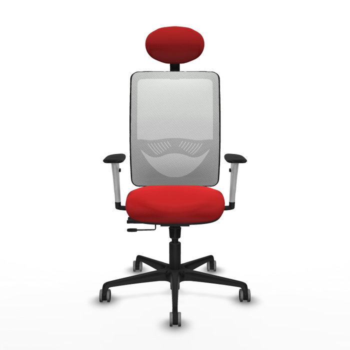 PIQUERAS Y CRESPO Silla de oficina Zulema Rojo/Blanco con mecanismo Sincro/Traslack PIQUERAS Y CRESPO Silla de oficina Zulema Rojo/Blanco con mecanismo Sincro/Traslack