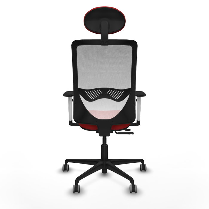 PIQUERAS Y CRESPO Silla de oficina Zulema Rojo/Blanco con mecanismo Sincro/Traslack PIQUERAS Y CRESPO Silla de oficina Zulema Rojo/Blanco con mecanismo Sincro/Traslack