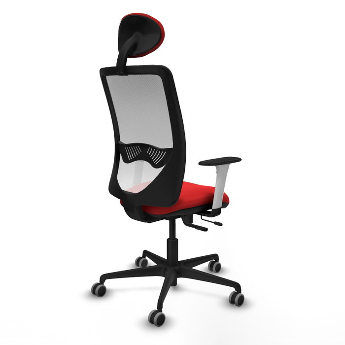PIQUERAS Y CRESPO Silla de oficina Zulema Rojo/Blanco con mecanismo Sincro/Traslack PIQUERAS Y CRESPO Silla de oficina Zulema Rojo/Blanco con mecanismo Sincro/Traslack