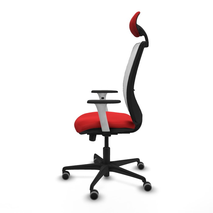 PIQUERAS Y CRESPO Silla de oficina Zulema Rojo/Blanco con mecanismo Sincro/Traslack PIQUERAS Y CRESPO Silla de oficina Zulema Rojo/Blanco con mecanismo Sincro/Traslack