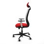PIQUERAS Y CRESPO Silla de oficina Zulema Rojo/Blanco con mecanismo Sincro/Traslack