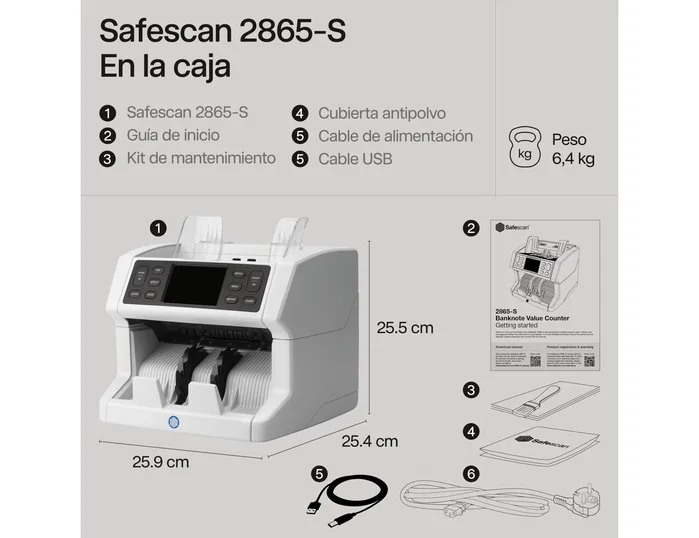 Safescan 2865-S Contadora de Billetes Mezclados con Pantalla Táctil