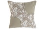 DKD Home Decor Cojín Jacquard PU Beige 45x10x45 cm