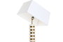 DKD Home Decor Lámpara Sobremesa India lamps 1c25 Acero Mármol Dorado Beige 50 x 98 x 30 cm