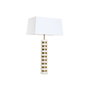 DKD Home Decor Lámpara de Sobremesa Acero y Mármol Dorado