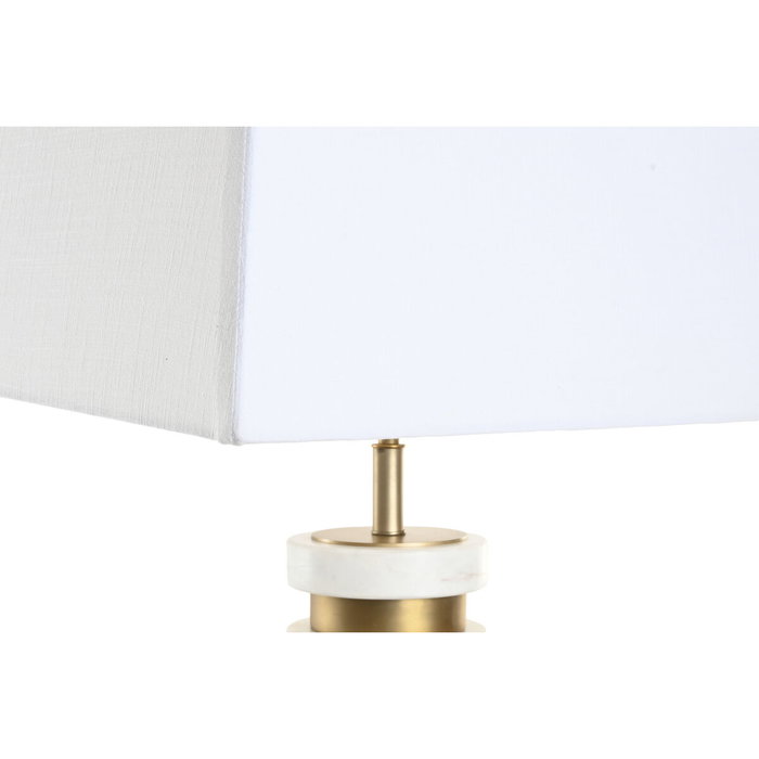 DKD Home Decor Lámpara de Sobremesa Acero y Mármol Dorado