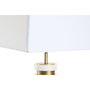 DKD Home Decor Lámpara de Sobremesa Acero y Mármol Dorado