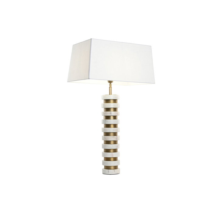 DKD Home Decor Lámpara de Sobremesa Acero y Mármol Dorado