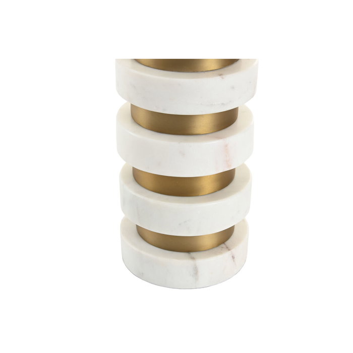 DKD Home Decor Lámpara de Sobremesa Acero y Mármol Dorado