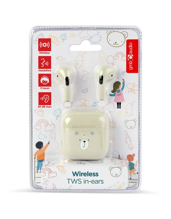 GEMBIRD Auriculares TWS Teddy In-Ear Blanco