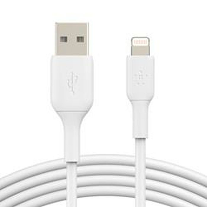 Belkin - Cable de Carga y Sincronización Lightning a USB-A de 1 m, Color Blanco, para iPhone, iPad (CAA001BT1MWH)