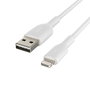 Belkin - Cable de Carga y Sincronización Lightning a USB-A de 1 m, Color Blanco, para iPhone, iPad (CAA001BT1MWH)