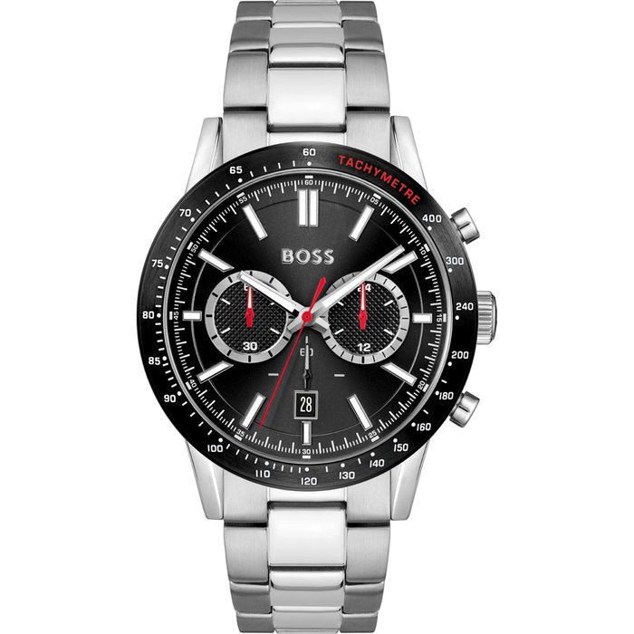 Hugo Boss Reloj Allure 1513922 con esfera negra y correa gris Hugo Boss Reloj Allure 1513922 con esfera negra y correa gris
