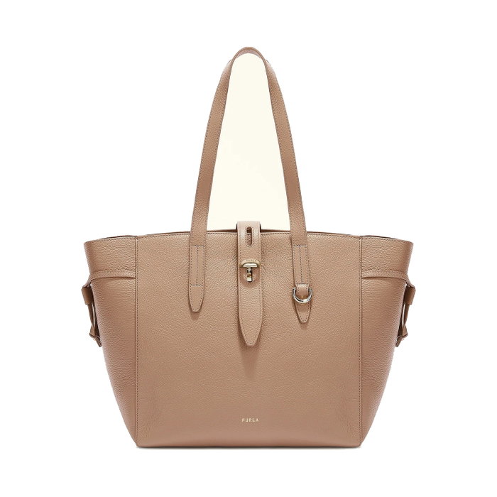 FURLA Bolso Furla Net en color greige de piel de vaca FURLA Bolso Furla Net en color greige de piel de vaca