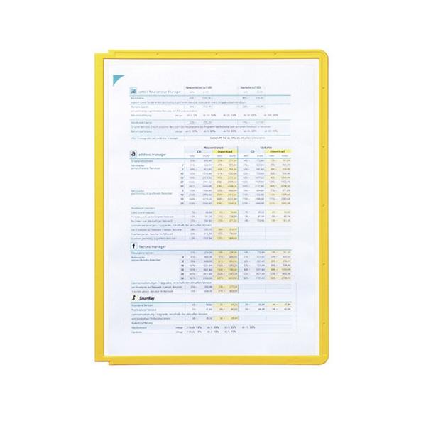 Durable Fundas para Clasificadores Sherpa A4 Transparentes con Marco Amarillo Durable Fundas para Clasificadores Sherpa A4 Transparentes con Marco Amarillo