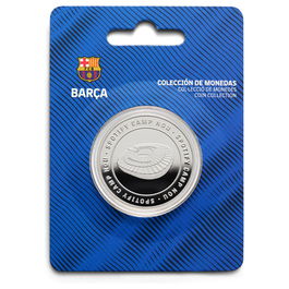 FC Barcelona Moneda Conmemorativa Spotify Camp Nou Oficial Coleccionista Zamak Baño Dorado Caja