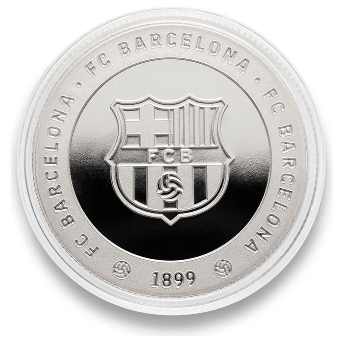 FC Barcelona Moneda Conmemorativa Spotify Camp Nou Oficial Coleccionista Zamak Baño Dorado Caja