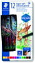 Staedtler Design Journey Super Soft Lápices de Colores, Estuche de Metal de 12 Colores Surtidos