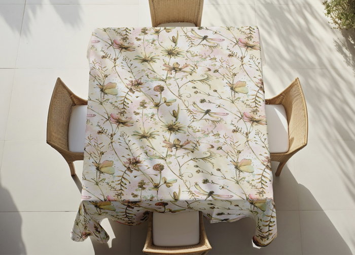 Hermia Mantel ASR-TBLCLT25 -49 140 x 180 cm de Algodón y Poliéster para Comedor Elegante y Duradero, Fácil de Cuidar, Lavable a Máquina