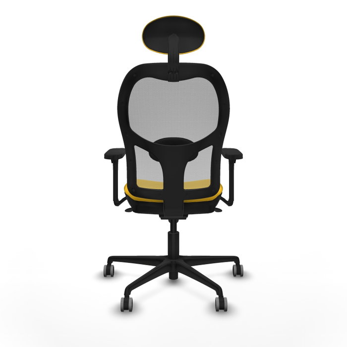 PIQUERAS Y CRESPO Silla de oficina Jorquera con mecanismo Sincro, Amarillo y Gris