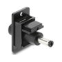 DeLOCK 91116 Módulo keystone de montaje en panel con conectores DC 5.5 x 2.1 mm, Negro