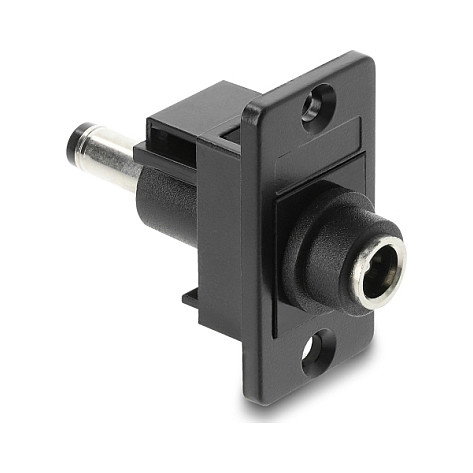 DeLOCK 91116 Módulo keystone de montaje en panel con conectores DC 5.5 x 2.1 mm, Negro DeLOCK 91116 Módulo keystone de montaje en panel con conectores DC 5.5 x 2.1 mm, Negro