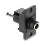 DeLOCK 91116 Módulo keystone de montaje en panel con conectores DC 5.5 x 2.1 mm, Negro