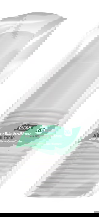 Algon Set 20 Vasos Blancos 300 cc - Ø 7.5 cm x 11 cm (24 Unidades)