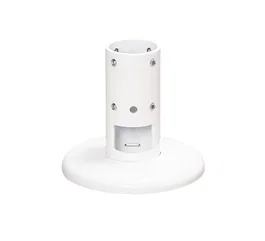 B-Tech BT7822 Soporte de montaje para columna, Blanco, Acero, Capacidad 150 kg, Compatible con Ø50 mm, 141 mm de altura