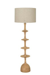 DKD Home Decor Lámpara de Pie Natural Beige 50 x 169 x 50 cm