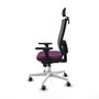 PIQUERAS Y CRESPO Silla de oficina Horna con mecanismo Sincro, Morado y Gris