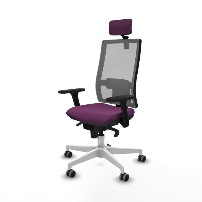PIQUERAS Y CRESPO Silla de oficina Horna con mecanismo Sincro, Morado y Gris