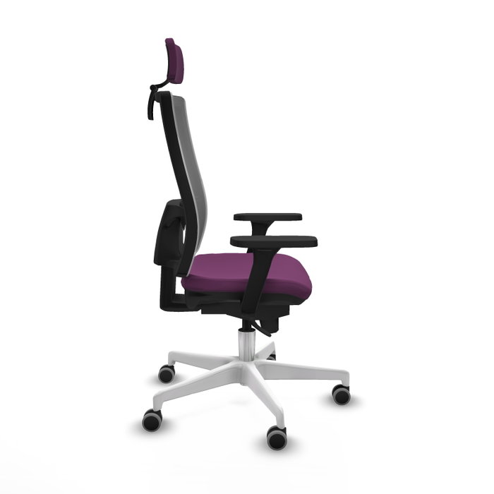 PIQUERAS Y CRESPO Silla de oficina Horna con mecanismo Sincro, Morado y Gris