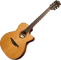 LAG Guitarra Acústica Auditorium Slim Cutaway Red Cedar con Electrónica Fishman Clásica II Natural