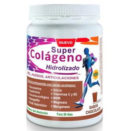 ROBIS Super Colágeno Hidrolizado Chocolate 300Gr para Articulaciones, Piel y Cabello - Suplemento Alimenticio con Glucosamina