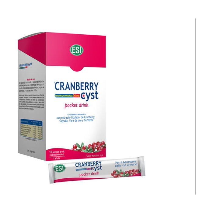 Esi Cranberry Cyst Pocket Drink 16 sobres Esi Cranberry Cyst Pocket Drink 16 sobres